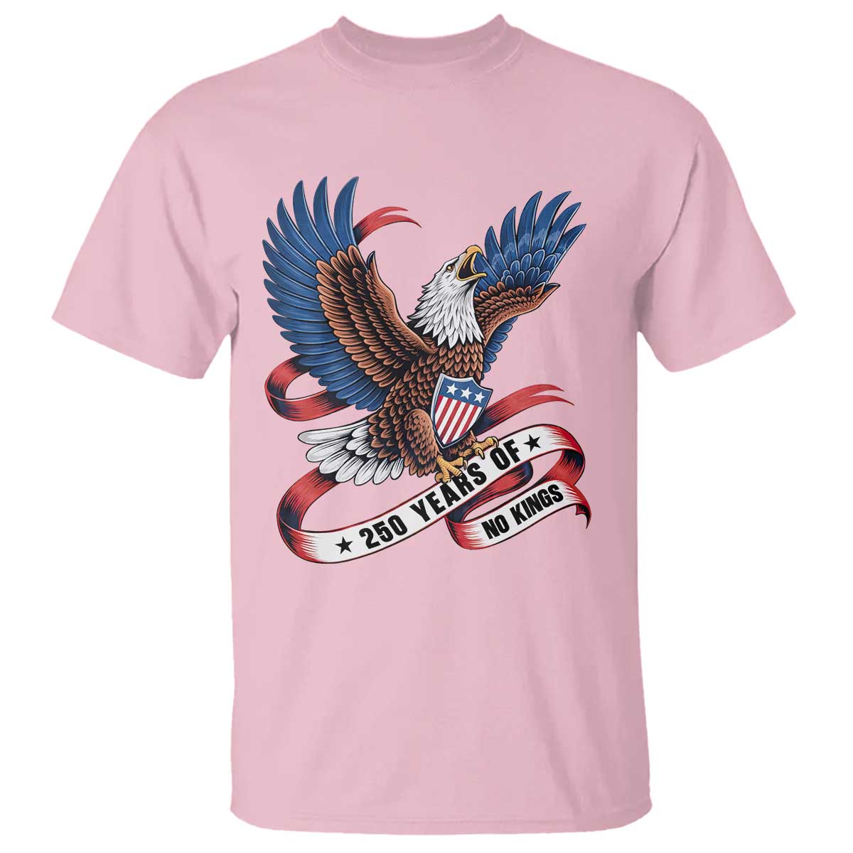 No Kings T Shirt USA 250th Anniversary Freedom Eagle