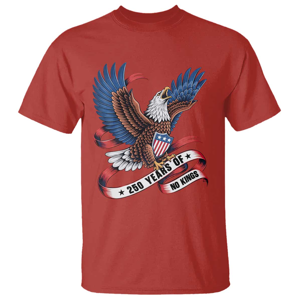 No Kings T Shirt USA 250th Anniversary Freedom Eagle