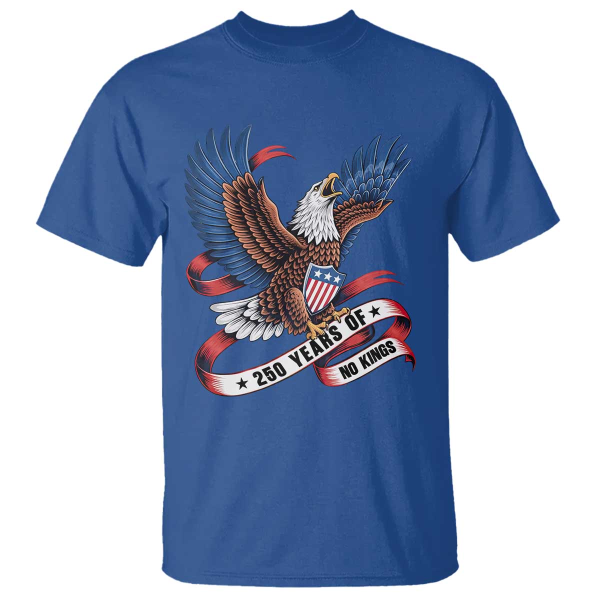 No Kings T Shirt USA 250th Anniversary Freedom Eagle