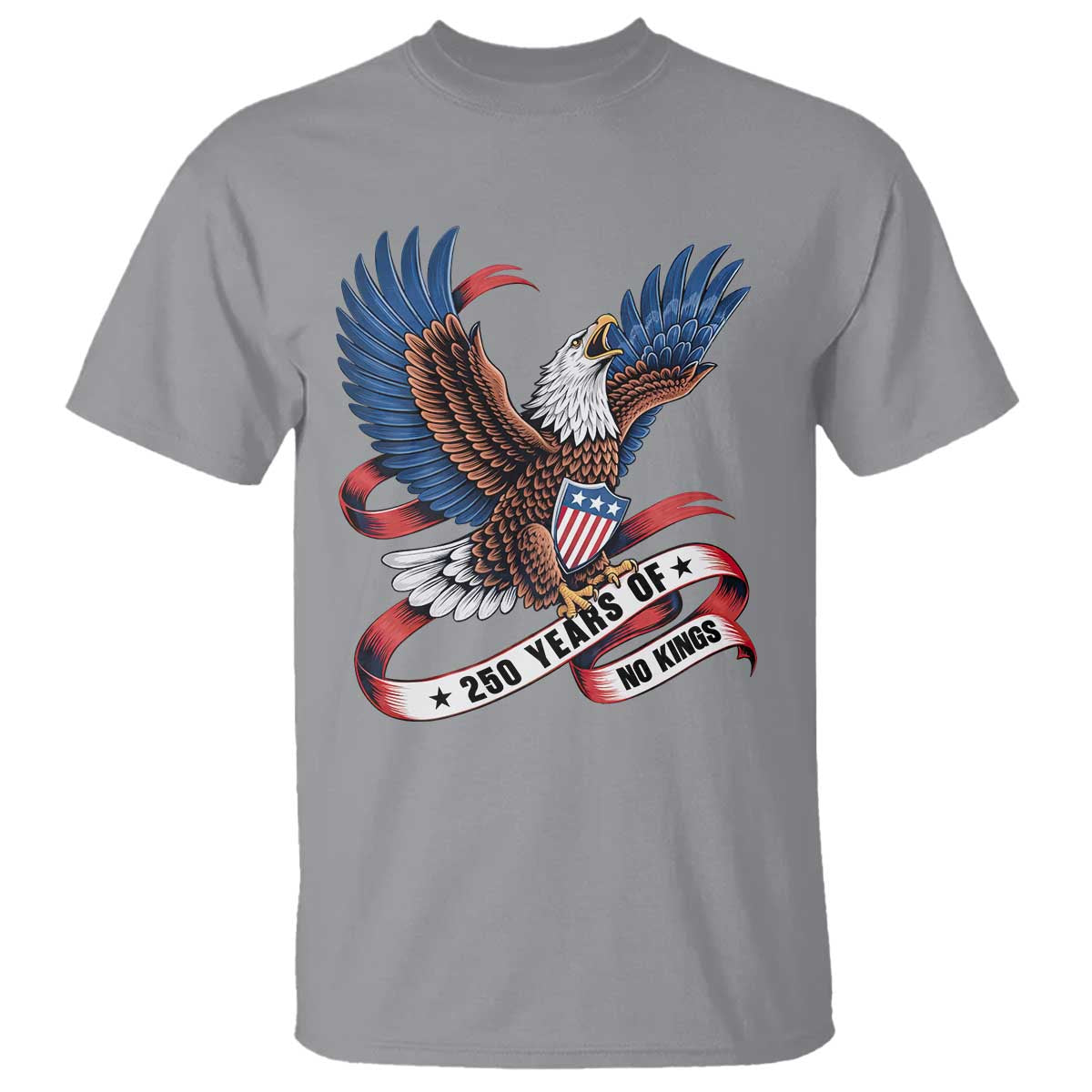 No Kings T Shirt USA 250th Anniversary Freedom Eagle