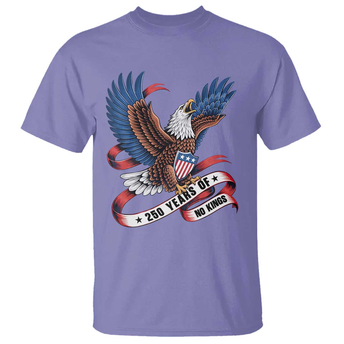 No Kings T Shirt USA 250th Anniversary Freedom Eagle