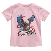 No Kings Toddler T Shirt USA 250th Anniversary Freedom Eagle