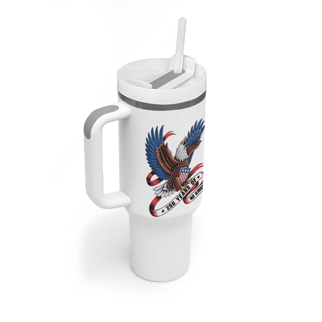 No Kings Tumbler With Handle USA 250th Anniversary Freedom Eagle