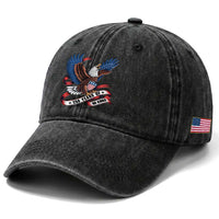 No Kings Washed Cotton Baseball Cap USA 250th Anniversary Freedom Eagle