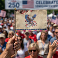 250 Years of No Kings Patriotic Handheld Flag USA 250th Anniversary Freedom Eagle