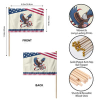 250 Years of No Kings Patriotic Handheld Flag USA 250th Anniversary Freedom Eagle