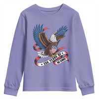 No Kings Youth Sweatshirt USA 250th Anniversary Freedom Eagle
