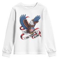No Kings Youth Sweatshirt USA 250th Anniversary Freedom Eagle
