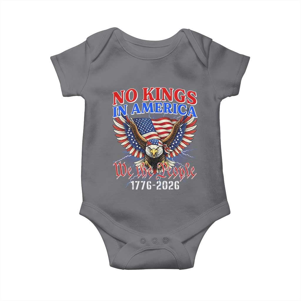 We The People No Kings In America Baby Onesie 250 Years America Anniversary Vintage American Flag