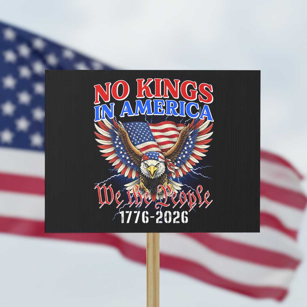 We The People No Kings In America Protest Sign 250 Years America Anniversary Vintage American Flag