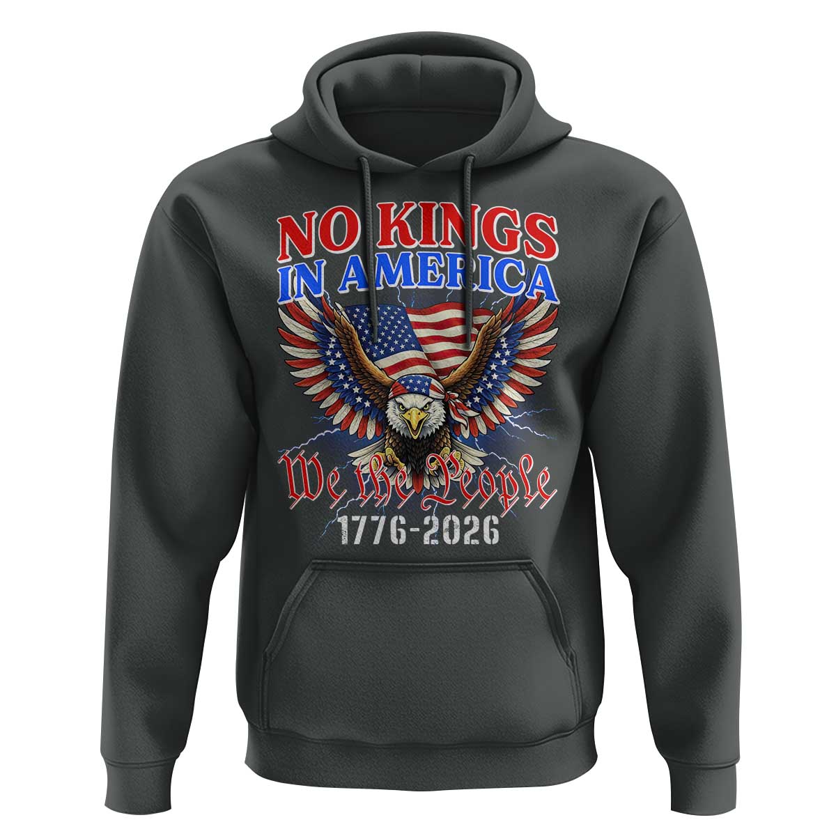 We The People No Kings In America Hoodie 250 Years America Anniversary Vintage American Flag