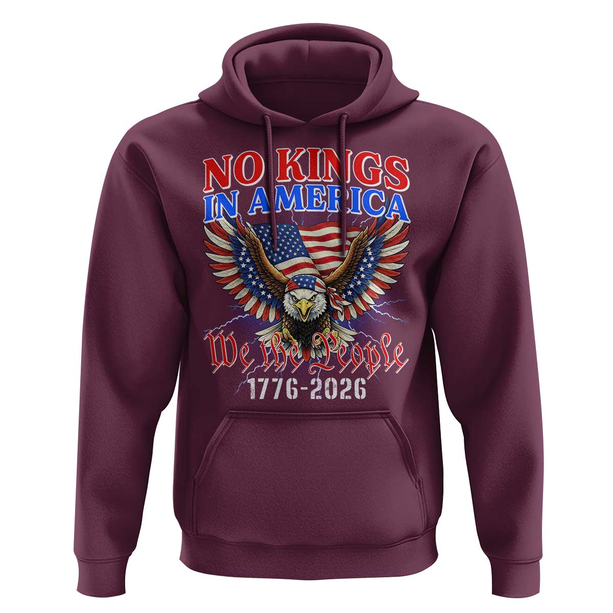 We The People No Kings In America Hoodie 250 Years America Anniversary Vintage American Flag