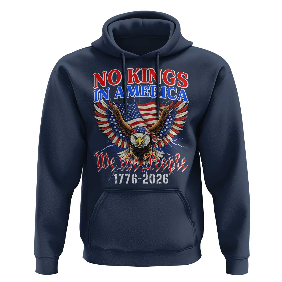 We The People No Kings In America Hoodie 250 Years America Anniversary Vintage American Flag