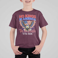We The People No Kings In America T Shirt For Kid 250 Years America Anniversary Vintage American Flag