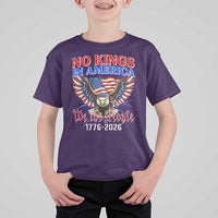 We The People No Kings In America T Shirt For Kid 250 Years America Anniversary Vintage American Flag
