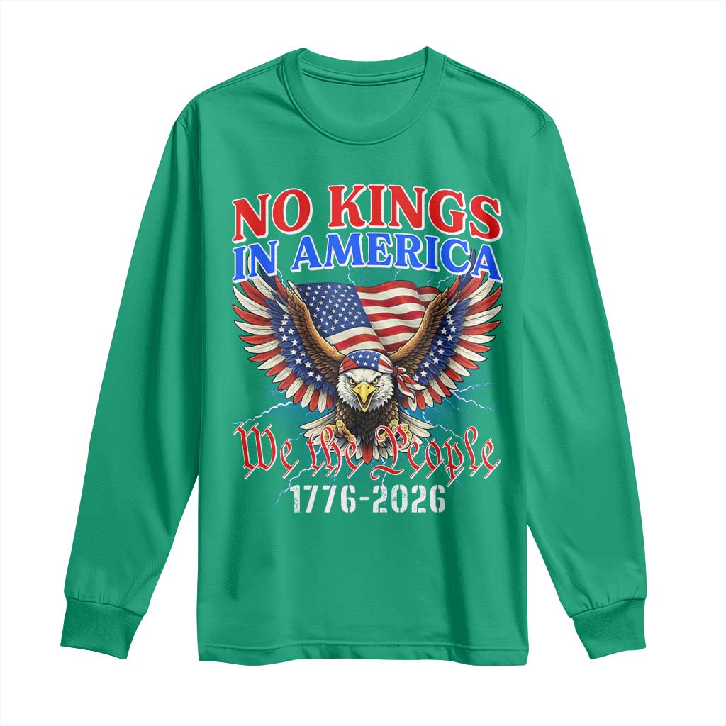 We The People No Kings In America Long Sleeve Shirt 250 Years America Anniversary Vintage American Flag