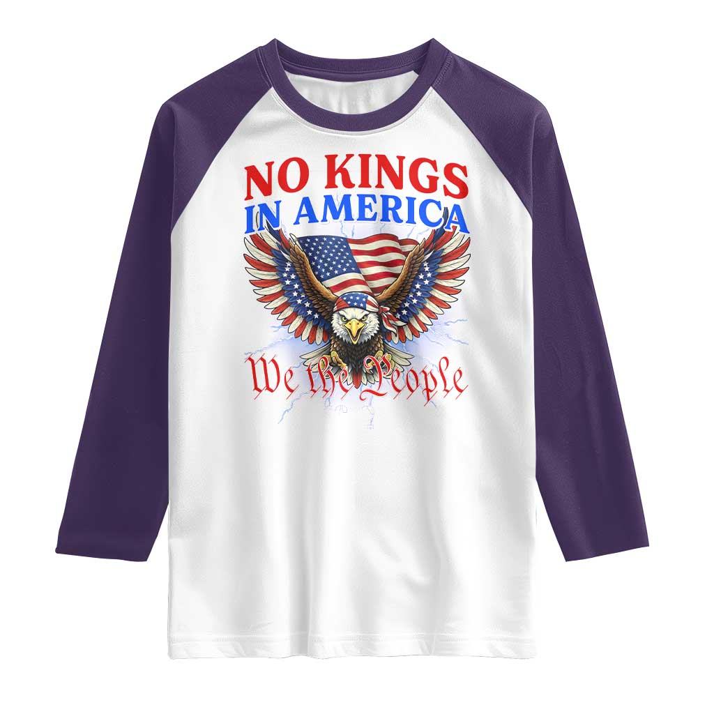 We The People No Kings In America Raglan Shirt 250 Years America Anniversary Vintage American Flag