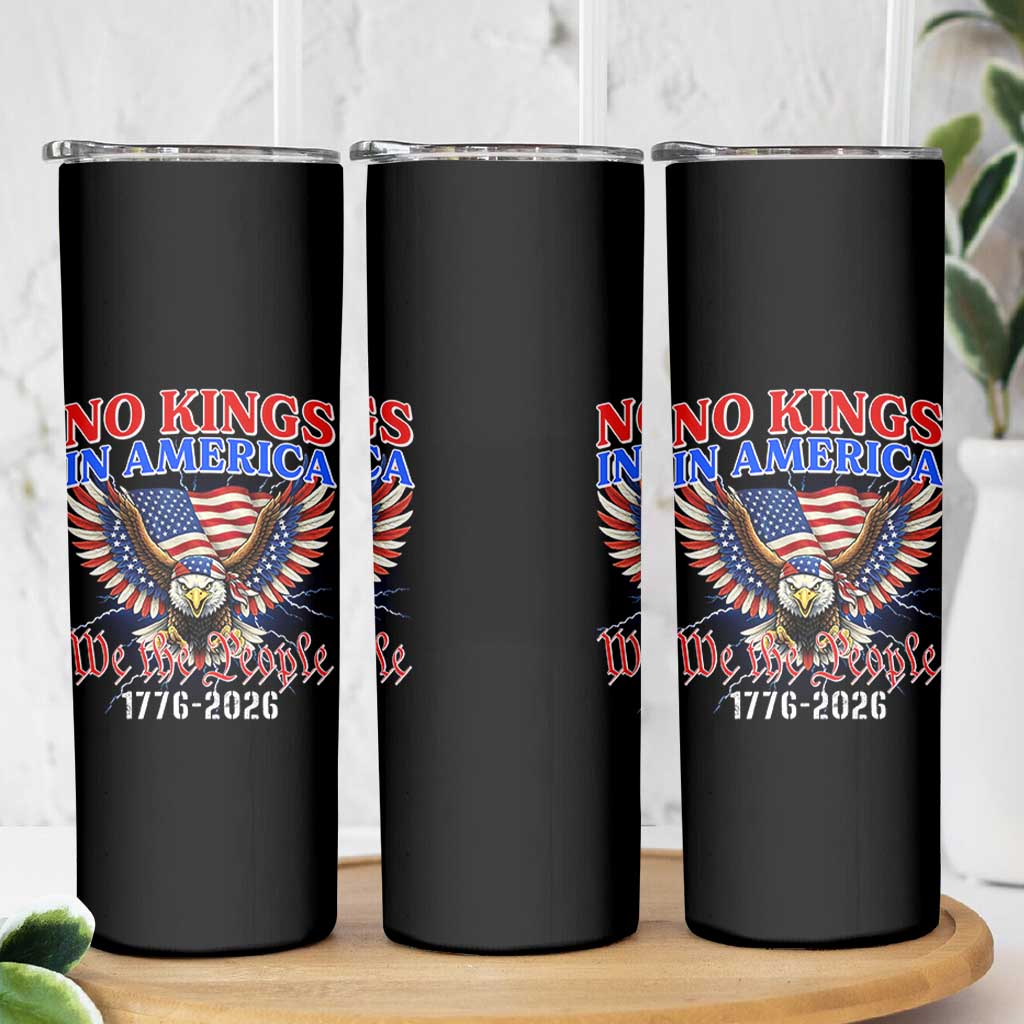 We The People No Kings In America Skinny Tumbler 250 Years America Anniversary Vintage American Flag