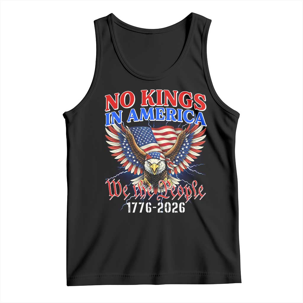 We The People No Kings In America Tank Top 250 Years America Anniversary Vintage American Flag