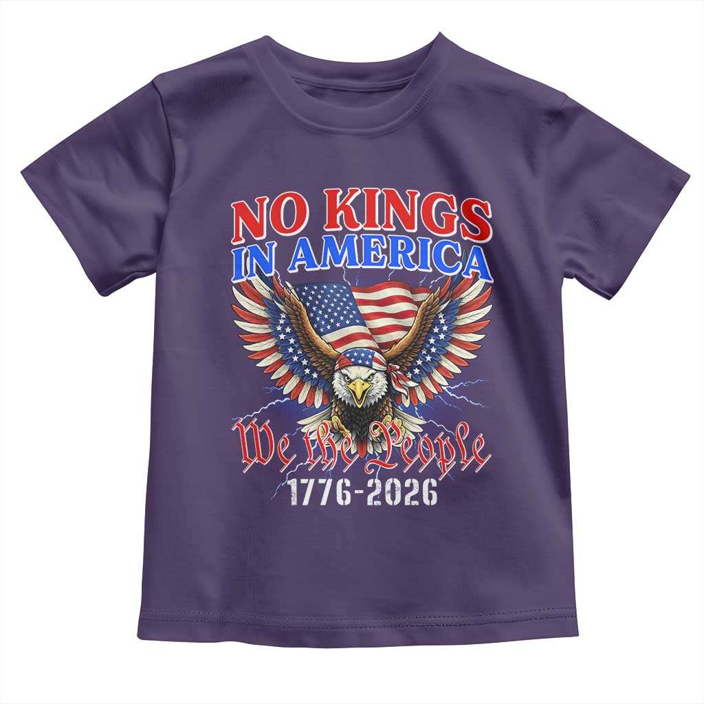 We The People No Kings In America Toddler T Shirt 250 Years America Anniversary Vintage American Flag