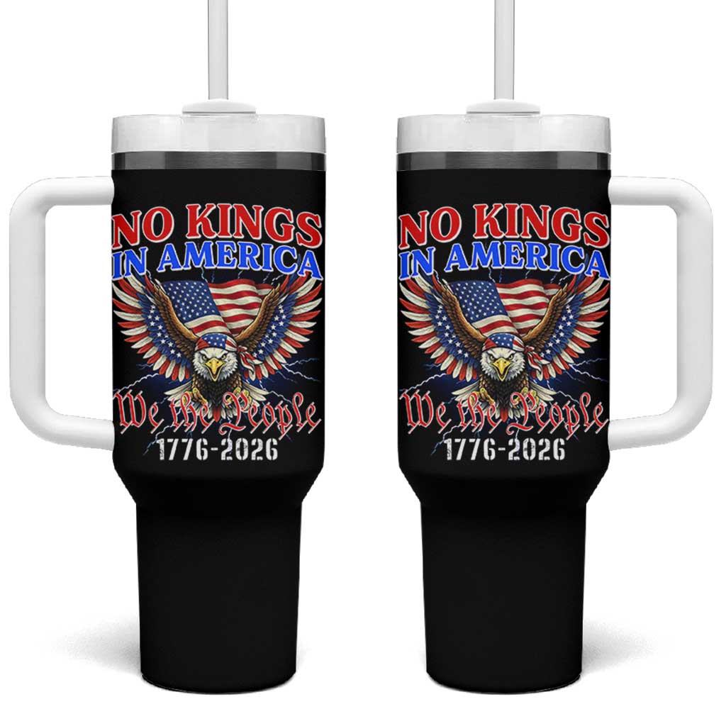 We The People No Kings In America Tumbler With Handle 250 Years America Anniversary Vintage American Flag
