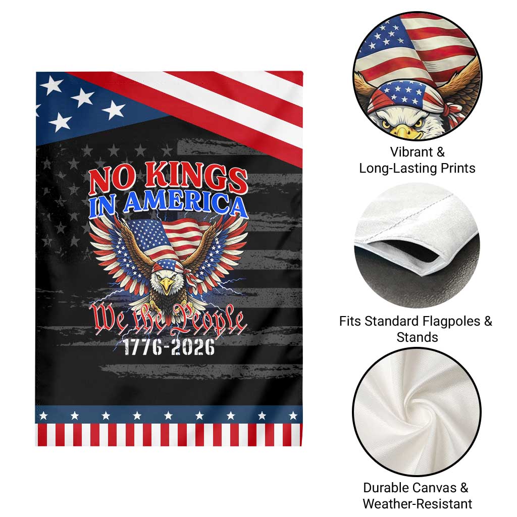 We The People No Kings In America Garden Flag 250 Years America Anniversary Vintage American Flag