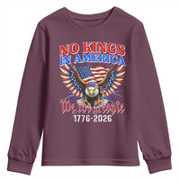 We The People No Kings In America Youth Sweatshirt 250 Years America Anniversary Vintage American Flag