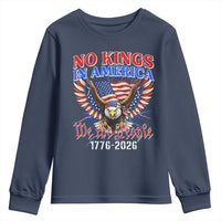 We The People No Kings In America Youth Sweatshirt 250 Years America Anniversary Vintage American Flag