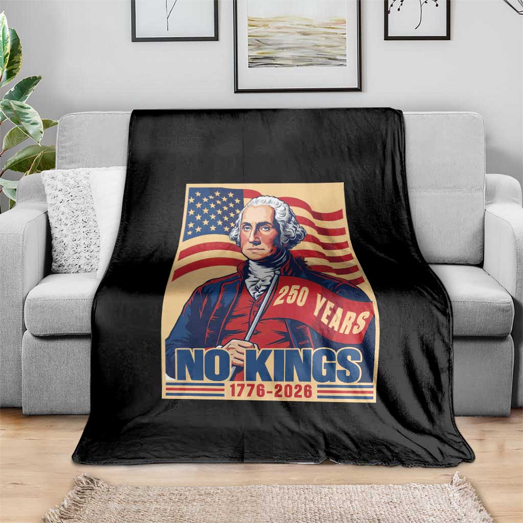 Funny George Washington Freedom Protest Throw Blanket No Kings