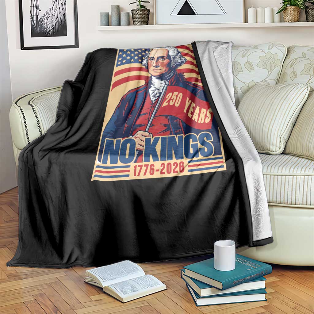 Funny George Washington Freedom Protest Throw Blanket No Kings