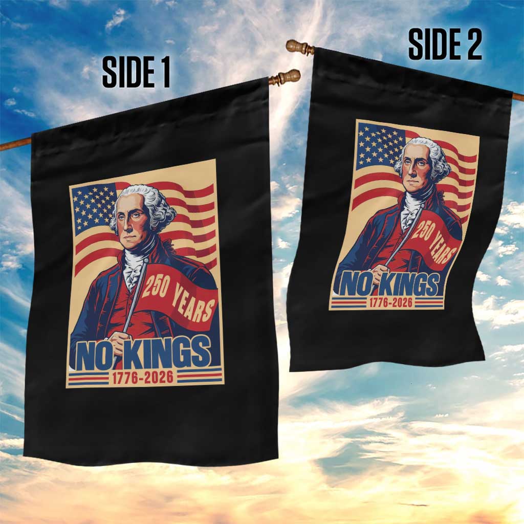 Funny George Washington Freedom Protest Garden Flag No Kings