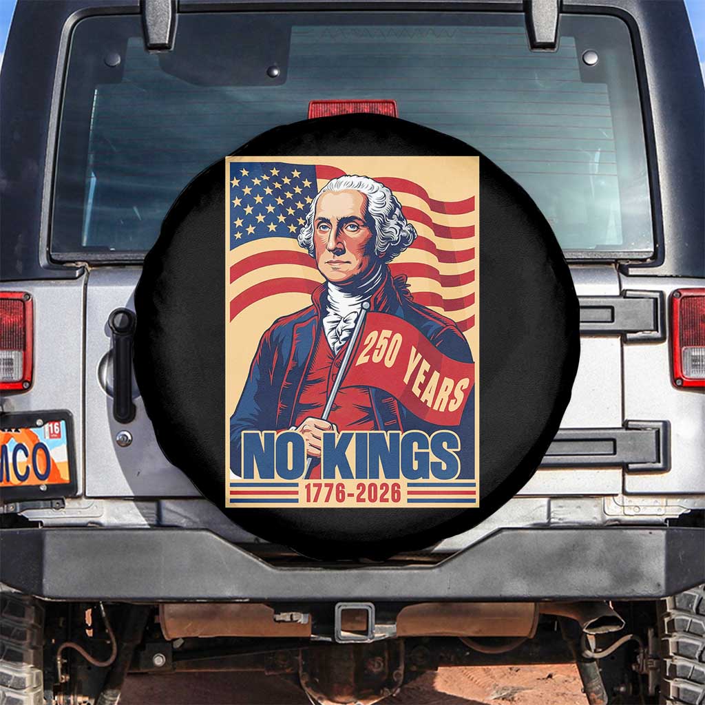 Funny George Washington Freedom Protest Spare Tire Cover No Kings