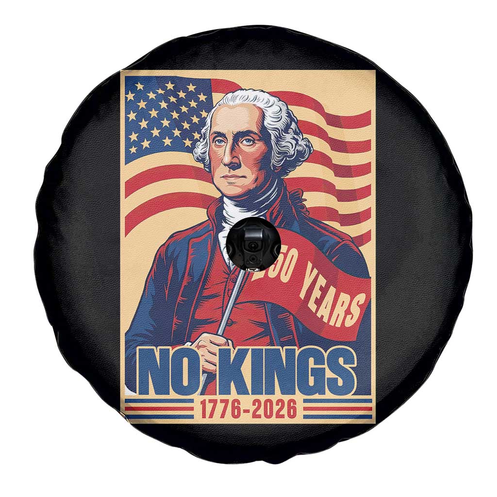 Funny George Washington Freedom Protest Spare Tire Cover No Kings