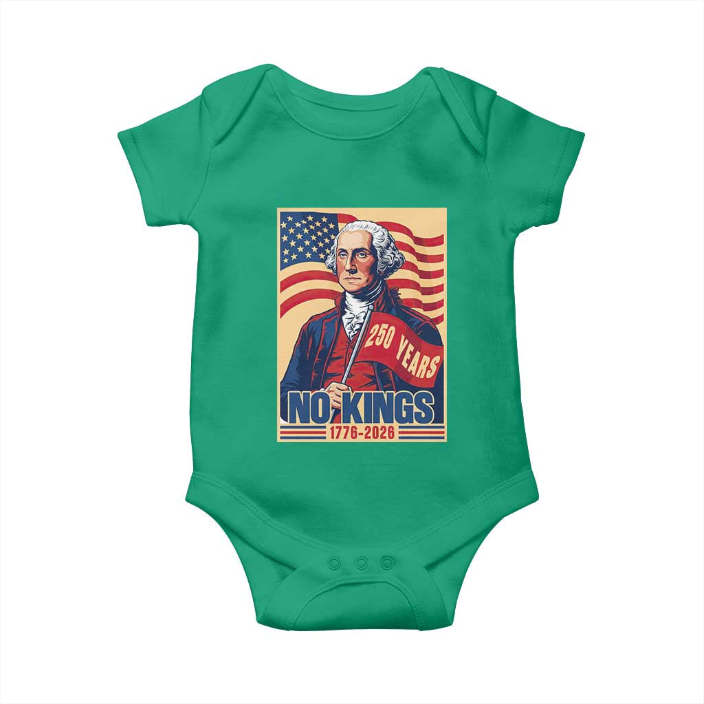 Funny George Washington Freedom Protest Baby Onesie No Kings