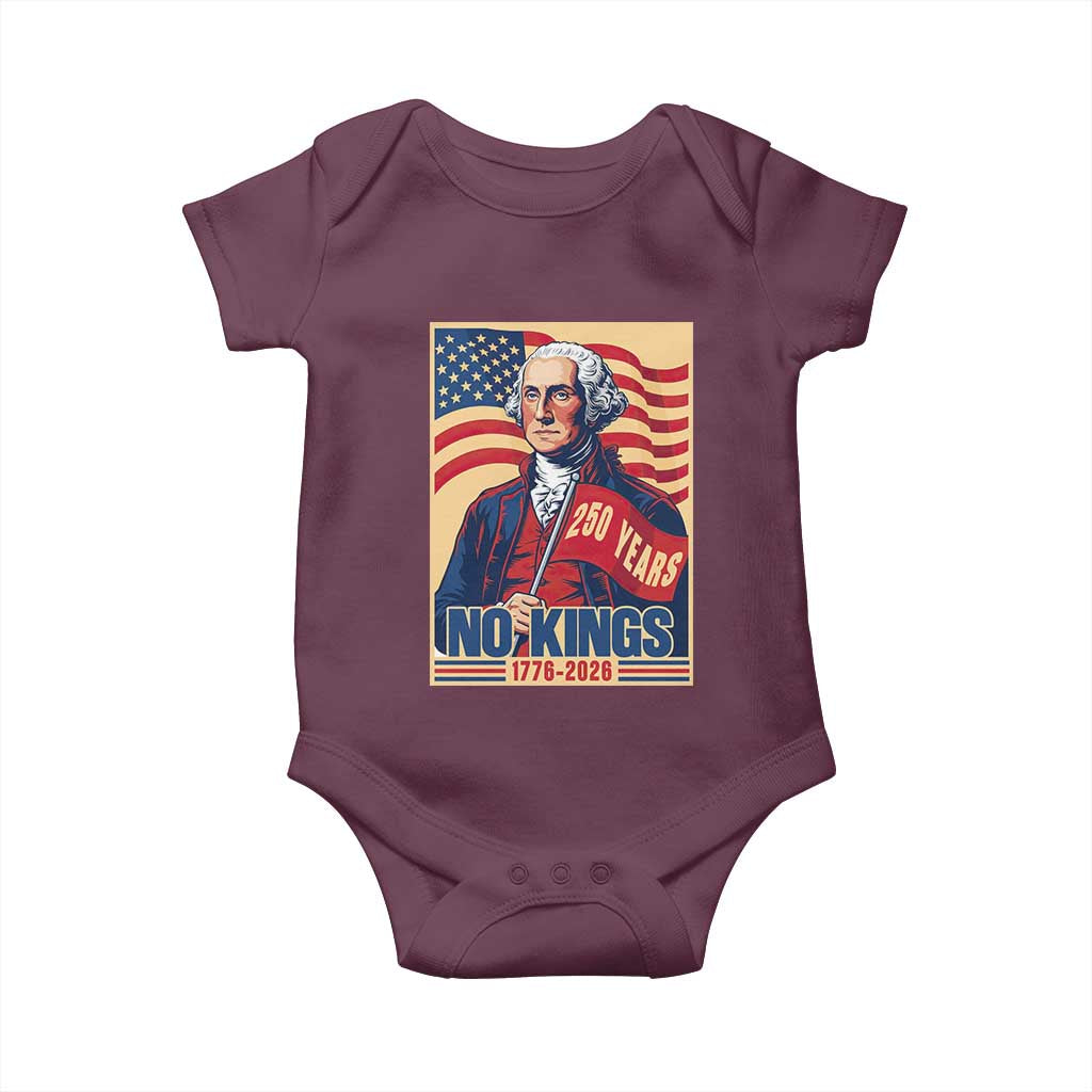 Funny George Washington Freedom Protest Baby Onesie No Kings