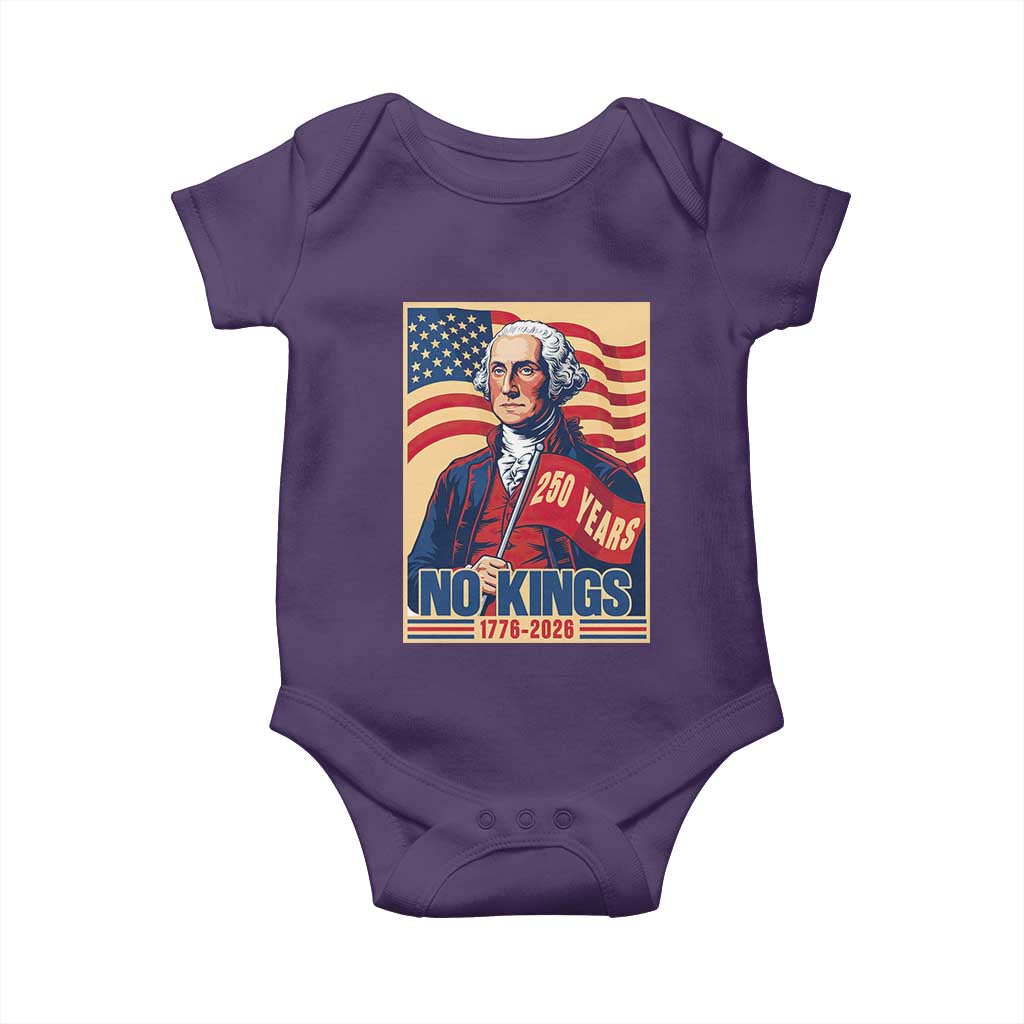 Funny George Washington Freedom Protest Baby Onesie No Kings
