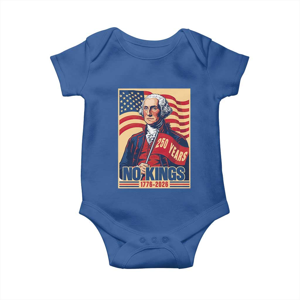 Funny George Washington Freedom Protest Baby Onesie No Kings