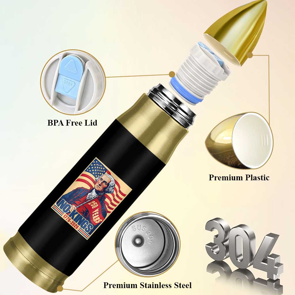 Funny George Washington Freedom Protest Bullet Tumbler No Kings