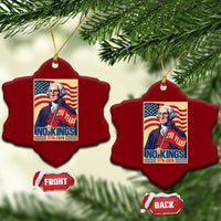 Funny George Washington Freedom Protest Ceramic Ornament No Kings