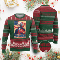 Funny George Washington Freedom Protest Ugly Christmas Sweater No Kings