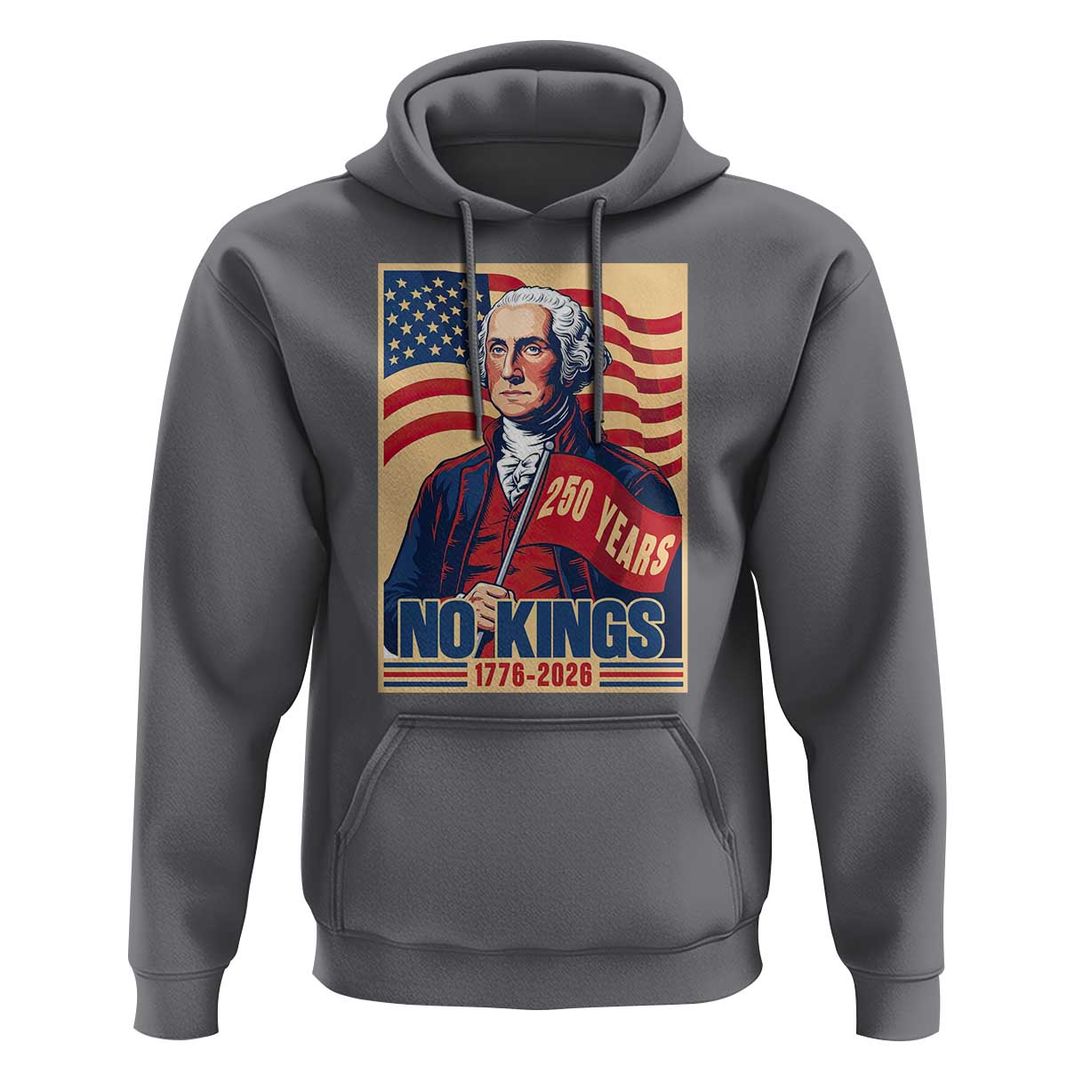 Funny George Washington Freedom Protest Hoodie No Kings