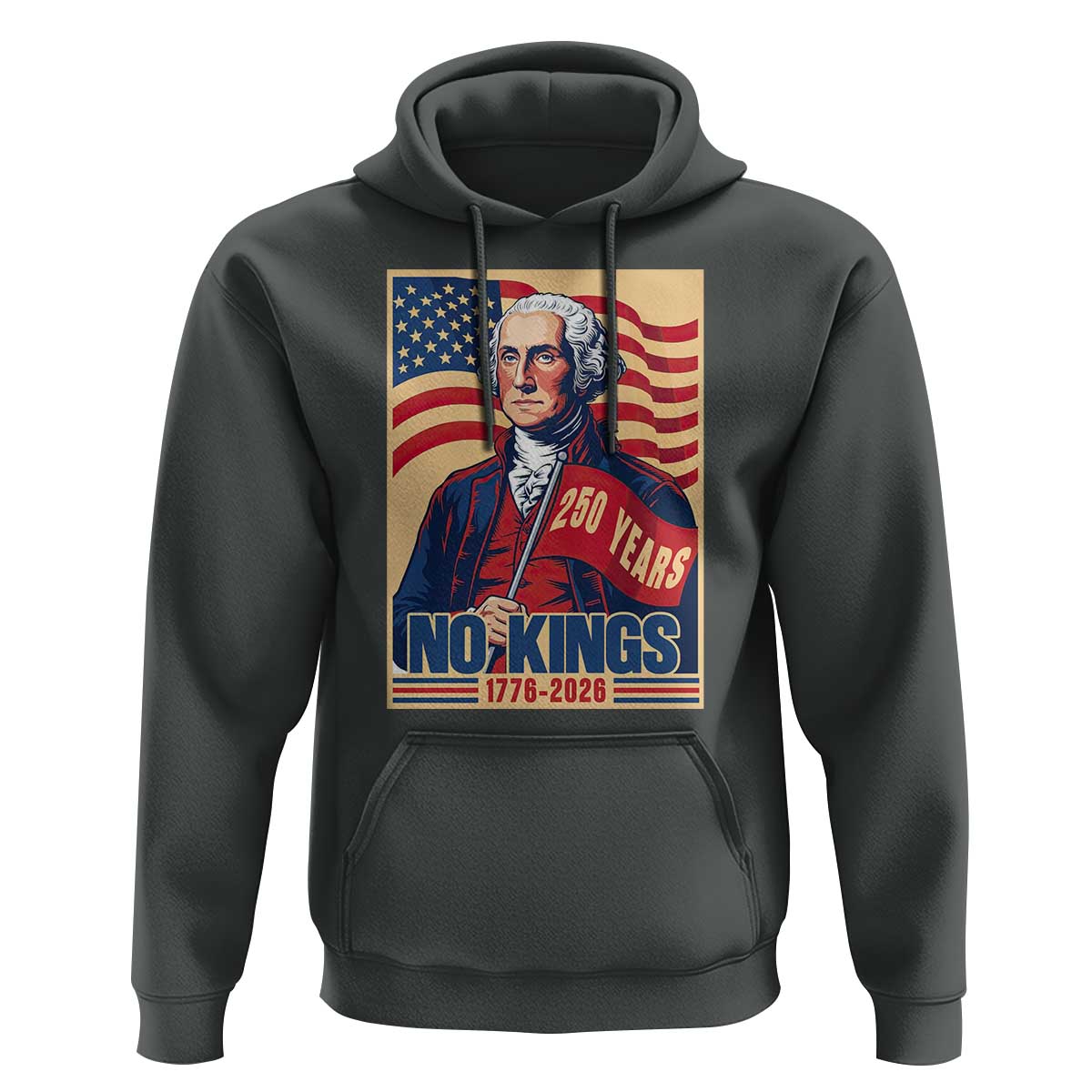 Funny George Washington Freedom Protest Hoodie No Kings