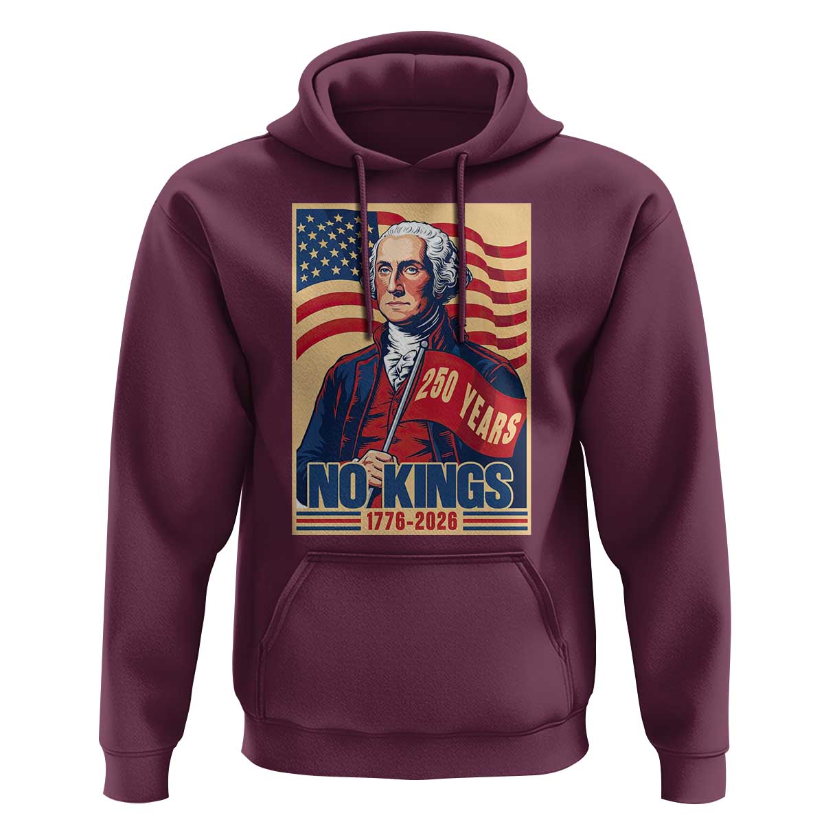 Funny George Washington Freedom Protest Hoodie No Kings