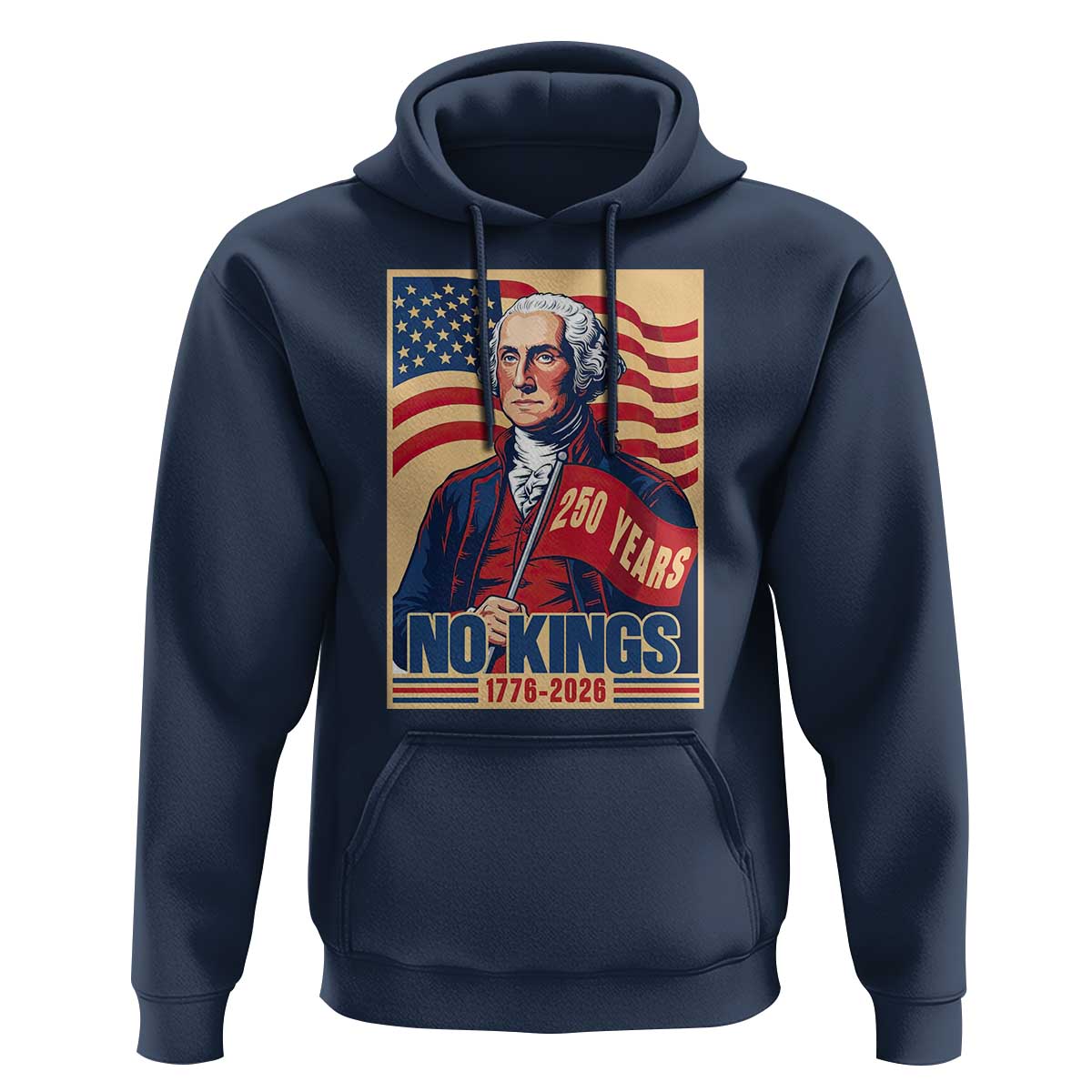 Funny George Washington Freedom Protest Hoodie No Kings