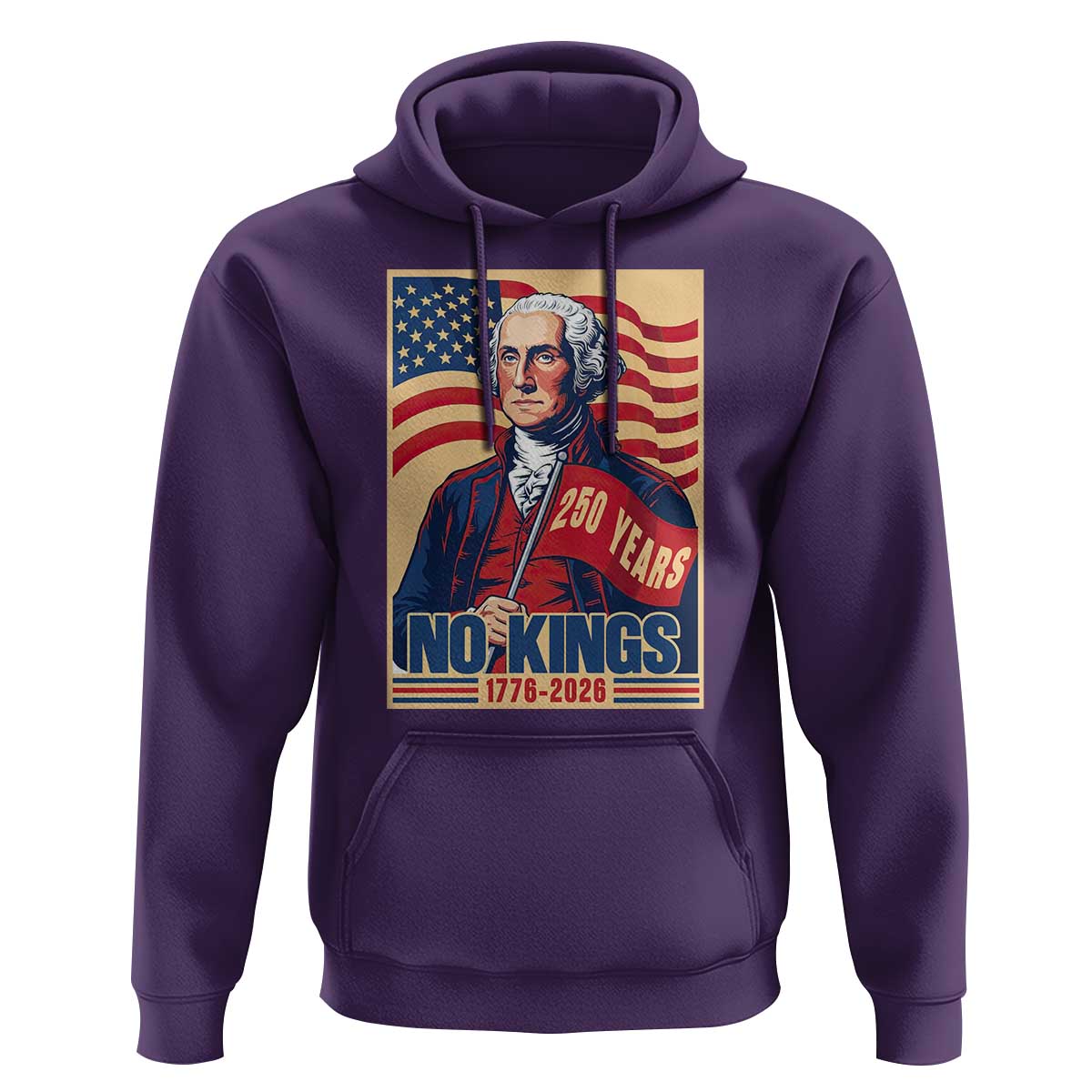 Funny George Washington Freedom Protest Hoodie No Kings
