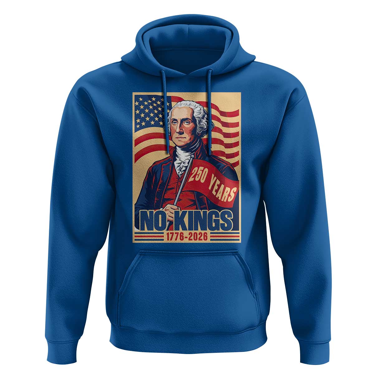 Funny George Washington Freedom Protest Hoodie No Kings