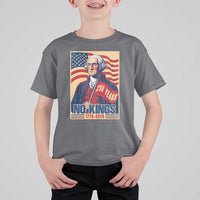 Funny George Washington Freedom Protest T Shirt For Kid No Kings