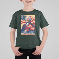 Funny George Washington Freedom Protest T Shirt For Kid No Kings