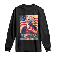 Funny George Washington Freedom Protest Long Sleeve Shirt No Kings