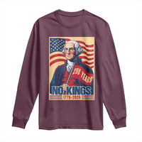 Funny George Washington Freedom Protest Long Sleeve Shirt No Kings